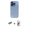 ieg™ iPhone 13 Pro Max Kılıf Siluet Minimal Özel Seri - Siyah Bilvis 3D Mat Cam Ekran Koruyucu + Renkli Kamera Lens Koruma Cam - YL