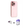 ieg™ iPhone 13 Pro Max Kılıf Siluet Minimal Özel Seri - Siyah Bilvis 5in1 3D Magic Cam Ekran Koruyucu + Pers Alüminyum Kamera Lens - GI