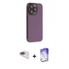 ieg™ iPhone 13 Pro Max Kılıf Siluet Minimal Özel Seri - Siyah Bilvis 5in1 3D Magic Cam Ekran Koruyucu + Pers Alüminyum Kamera Lens - GI