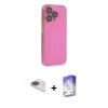 ieg™ iPhone 13 Pro Max Kılıf Siluet Minimal Özel Seri - Siyah Bilvis 5in1 3D Magic Cam Ekran Koruyucu + Pers Alüminyum Kamera Lens - GI