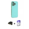 ieg™ iPhone 13 Pro Max Kılıf Siluet Minimal Özel Seri - Siyah Bilvis 5in1 3D Magic Cam Ekran Koruyucu + Raze Metal Kamera Lens - GD