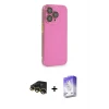 ieg™ iPhone 13 Pro Max Kılıf Siluet Minimal Özel Seri - Siyah Bilvis 5in1 3D Magic Cam Ekran Koruyucu + Raze Metal Kamera Lens - GD