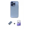 ieg™ iPhone 13 Pro Max Kılıf Siluet Minimal Özel Seri - Siyah Bilvis 5in1 5D Magic Hayalet Cam Ekran Koruyucu + Metal Kamera Lens Koruma Cam - AKYL