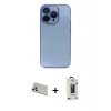 ieg™ iPhone 13 Pro Max Kılıf Siluet Minimal Özel Seri - Siyah Bilvis Hayalet Cam Ekran Koruyucu + Rainbow Kamera Lens Koruma Cam - BZ