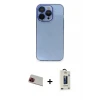 ieg™ iPhone 13 Pro Max Kılıf Siluet Minimal Özel Seri - Siyah Bilvis Hayalet Cam Ekran Koruyucu + Rainbow Kamera Lens Koruma Cam - KI