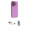 ieg™ iPhone 13 Pro Max Kılıf Siluet Minimal Özel Seri - Siyah Joko 5D Cam + Pers Alüminyum Kamera Lens - GD