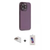 ieg™ iPhone 13 Pro Max Kılıf Siluet Minimal Özel Seri - Siyah Joko 5D Cam + Pers Alüminyum Kamera Lens - GD