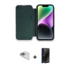 ieg™ iPhone 13 Pro Max Kılıf Siluet Minimal Serisi - Siyah 3D Antistatik Hayalet Cam Ekran Koruyucu + Pers Alüminyum Kamera Lens - SABE