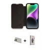 ieg™ iPhone 13 Pro Max Kılıf Siluet Minimal Serisi - Siyah Bilvis 3D Cam Ekran Koruyucu + Rainbow Kamera Lens Koruma Cam - REGD