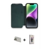 ieg™ iPhone 13 Pro Max Kılıf Siluet Minimal Serisi - Siyah Bilvis 3D Cam Ekran Koruyucu + Rainbow Kamera Lens Koruma Cam - REGD