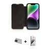 ieg™ iPhone 13 Pro Max Kılıf Siluet Minimal Serisi - Siyah Bilvis 3D Mat Cam Ekran Koruyucu + Rainbow Kamera Lens Koruma Cam - KI