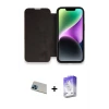 ieg™ iPhone 13 Pro Max Kılıf Siluet Minimal Serisi - Siyah Bilvis 5in1 3D Magic Cam Ekran Koruyucu + Rainbow Kamera Lens Koruma Cam - MI