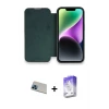 ieg™ iPhone 13 Pro Max Kılıf Siluet Minimal Serisi - Siyah Bilvis 5in1 3D Magic Cam Ekran Koruyucu + Rainbow Kamera Lens Koruma Cam - MI