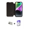 ieg™ iPhone 13 Pro Max Kılıf Siluet Minimal Serisi - Siyah Bilvis 5in1 3D Magic Cam Ekran Koruyucu + Rainbow Kamera Lens Koruma Cam - BZ
