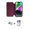 ieg™ iPhone 13 Pro Max Kılıf Siluet Minimal Serisi - Siyah Bilvis 5in1 3D Magic Cam Ekran Koruyucu + Rainbow Kamera Lens Koruma Cam - BZ
