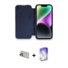 ieg™ iPhone 13 Pro Max Kılıf Siluet Minimal Serisi - Siyah Bilvis 5in1 3D Magic Cam Ekran Koruyucu + Rainbow Kamera Lens Koruma Cam - BZ