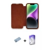 ieg™ iPhone 13 Pro Max Kılıf Siluet Minimal Serisi - Siyah Bilvis 5in1 3D Magic Cam Ekran Koruyucu + Shine Kamera Lens Koruma Cam - MI