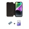 ieg™ iPhone 13 Pro Max Kılıf Siluet Minimal Serisi - Siyah Bilvis 5in1 5D Magic Hayalet Cam Ekran Koruyucu + Shine Kamera Lens Koruma Cam - PE