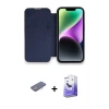 ieg™ iPhone 13 Pro Max Kılıf Siluet Minimal Serisi - Siyah Bilvis 5in1 5D Magic Hayalet Cam Ekran Koruyucu + Renkli Kamera Lens Koruma Cam - PE