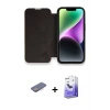 ieg™ iPhone 13 Pro Max Kılıf Siluet Minimal Serisi - Siyah Bilvis 5in1 5D Magic Hayalet Cam Ekran Koruyucu + Renkli Kamera Lens Koruma Cam - PE