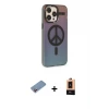 ieg™ iPhone 13 Pro Max Kılıf Siluet Modern Koleksiyonu - Şeffaf Maxco Cam Ekran Koruyucu + Shine Kamera Lens Koruma Cam - PE