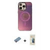 ieg™ iPhone 13 Pro Max Kılıf Siluet Modern Koleksiyonu - Siyah 6D Mat Seramik Hayalet Nano Ekran Koruyucu + Shine Kamera Lens Koruma Cam - PE