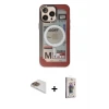 ieg™ iPhone 13 Pro Max Kılıf Siluet Modern Koleksiyonu - Siyah Bilvis 3D Cam Ekran Koruyucu + Pers Alüminyum Kamera Lens - GD