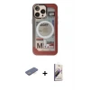 ieg™ iPhone 13 Pro Max Kılıf Siluet Modern Koleksiyonu - Siyah Bilvis 3D Mat Cam Ekran Koruyucu + Renkli Kamera Lens Koruma Cam - MI