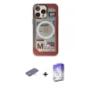 ieg™ iPhone 13 Pro Max Kılıf Siluet Modern Koleksiyonu - Siyah Bilvis 5in1 3D Magic Cam Ekran Koruyucu + Renkli Kamera Lens Koruma Cam - TU