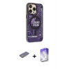 ieg™ iPhone 13 Pro Max Kılıf Siluet Modern Koleksiyonu - Siyah Bilvis 5in1 3D Magic Cam Ekran Koruyucu + Renkli Kamera Lens Koruma Cam - SI