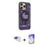 ieg™ iPhone 13 Pro Max Kılıf Siluet Modern Koleksiyonu - Siyah Bilvis 5in1 3D Magic Cam Ekran Koruyucu + Pers Alüminyum Kamera Lens - LT