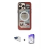 ieg™ iPhone 13 Pro Max Kılıf Siluet Modern Koleksiyonu - Siyah Bilvis 5in1 3D Magic Cam Ekran Koruyucu + Pers Alüminyum Kamera Lens - LT