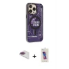 ieg™ iPhone 13 Pro Max Kılıf Siluet Modern Koleksiyonu - Siyah Joko 5D Cam + Pers Alüminyum Kamera Lens - GI