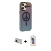 ieg™ iPhone 13 Pro Max Kılıf Siluet Modern Koleksiyonu - Siyah Joko 5D Cam + Rainbow Kamera Lens Koruma Cam - REGD