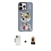ieg™ iPhone 13 Pro Max Kılıf Siluet Modern Özel Seri - Şeffaf Maxco Cam Ekran Koruyucu + Shine Kamera Lens - GD