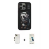 ieg™ iPhone 13 Pro Max Kılıf Siluet Modern Özel Seri - Şeffaf Pasifik Cam Ekran Koruyucu + Shine Kamera Lens - GD