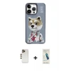ieg™ iPhone 13 Pro Max Kılıf Siluet Modern Özel Seri - Şeffaf Pasifik Cam Ekran Koruyucu + Shine Kamera Lens - GD