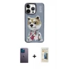 ieg™ iPhone 13 Pro Max Kılıf Siluet Modern Özel Seri - Siyah 6D Mat Seramik Hayalet Nano Ekran Koruyucu + Neon Fosforlu Kamera Lens - MI