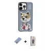 ieg™ iPhone 13 Pro Max Kılıf Siluet Modern Özel Seri - Siyah Bilvis 3D Cam Ekran Koruyucu + Metal Kamera Lens Koruma Cam - KUYL
