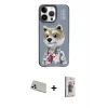 ieg™ iPhone 13 Pro Max Kılıf Siluet Modern Özel Seri - Siyah Bilvis 3D Cam Ekran Koruyucu + Rainbow Kamera Lens Koruma Cam - BZ