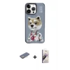 ieg™ iPhone 13 Pro Max Kılıf Siluet Modern Özel Seri - Siyah Bilvis 3D Mat Cam Ekran Koruyucu + Renkli Kamera Lens Koruma Cam - SI
