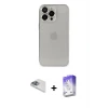 ieg™ iPhone 13 Pro Max Kılıf Ufuk Minimal Özel Seri - Siyah Bilvis 5in1 3D Magic Cam Ekran Koruyucu + Pers Alüminyum Kamera Lens - SABE