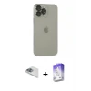 ieg™ iPhone 13 Pro Max Kılıf Ufuk Minimal Özel Seri - Siyah Bilvis 5in1 3D Magic Cam Ekran Koruyucu + Pers Alüminyum Kamera Lens - SABE