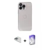 ieg™ iPhone 13 Pro Max Kılıf Ufuk Minimal Özel Seri - Siyah Bilvis 5in1 3D Magic Cam Ekran Koruyucu + Pers Alüminyum Kamera Lens - SABE