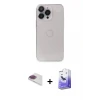 ieg™ iPhone 13 Pro Max Kılıf Ufuk Minimal Özel Seri - Siyah Bilvis 5in1 5D Magic Hayalet Cam Ekran Koruyucu + Pers Alüminyum Kamera Lens - GI