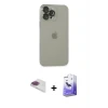 ieg™ iPhone 13 Pro Max Kılıf Ufuk Minimal Özel Seri - Siyah Bilvis 5in1 5D Magic Hayalet Cam Ekran Koruyucu + Pers Alüminyum Kamera Lens - GI