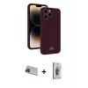 ieg™ iPhone 13 Pro Max Kılıf Vadi Çizgi Prime - Siyah Bilvis 3D Cam Ekran Koruyucu + Rainbow Kamera Lens Koruma Cam - MI