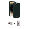 ieg™ iPhone 13 Pro Max Kılıf Vadi Çizgi Prime - Siyah Bilvis 3D Mat Cam Ekran Koruyucu + Rainbow Kamera Lens Koruma Cam - KI