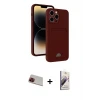 ieg™ iPhone 13 Pro Max Kılıf Vadi Çizgi Prime - Siyah Bilvis 3D Mat Cam Ekran Koruyucu + Rainbow Kamera Lens Koruma Cam - KI