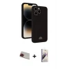 ieg™ iPhone 13 Pro Max Kılıf Vadi Çizgi Prime - Siyah Bilvis 3D Mat Cam Ekran Koruyucu + Rainbow Kamera Lens Koruma Cam - KI